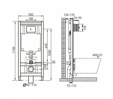 Комплект Villeroy&Boch унітазу Architectura Directflush висить 37 * 53см в комі зі світлодіодом з фанком Повільне закриття 4694H