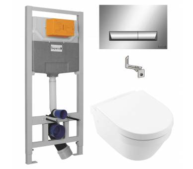 Комплект Villeroy&Boch Architectura Directflush унітаз, що висить 37 * 53см в гребінці з сидінням Повільне закриття 4694HR01, Im