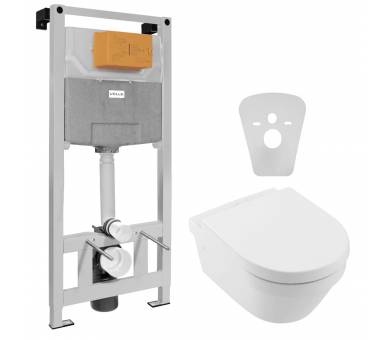 Комплект Villeroy&Boch Architectura Directflush унитаз подвесной 37*53см с сиденьем Slow closing, Volle MASTER NEO инсталляция д