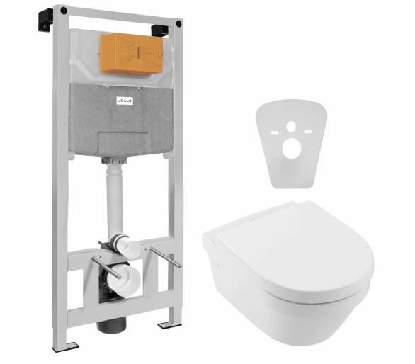 Комплект Villeroy&Boch Architectura Directflush унитаз подвесной 37*53см с сиденьем Slow closing, Volle MASTER NEO инсталляция д