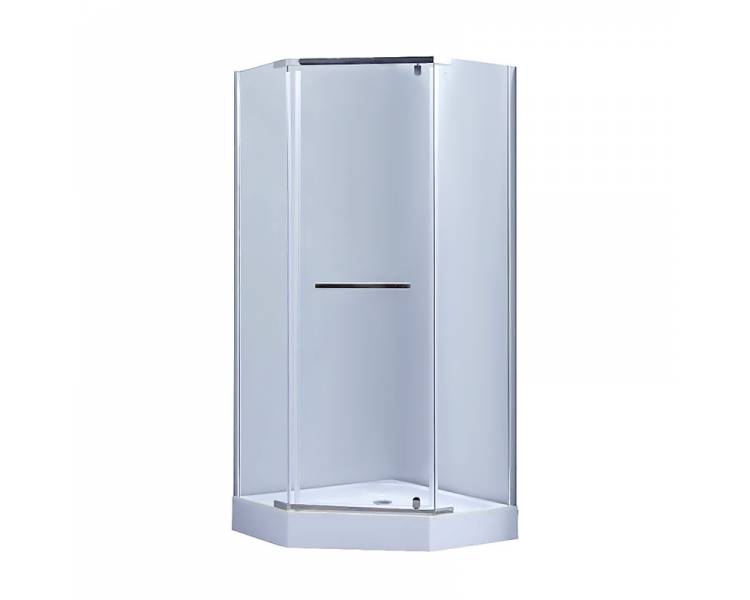 Душова кабіна Lidz Dozorca SC90x90.CRM.LOW.TR з піддоном
