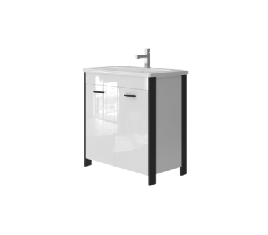 Тумба JUVENTA BROOKLYN Br-80 черная 830x800x455