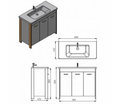 Шафа JUVENTA BROOKLYN Br-55 білий 830x550x455