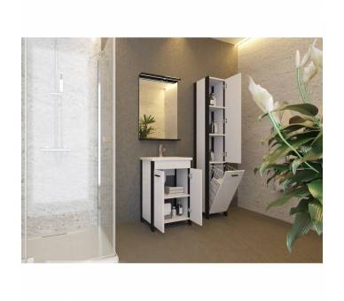 Зеркало JUVENTA BROOKLYN BrM-55 белое 850x550x120