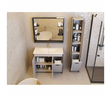 Зеркало JUVENTA BROOKLYN BrM-55 белое 850x550x120