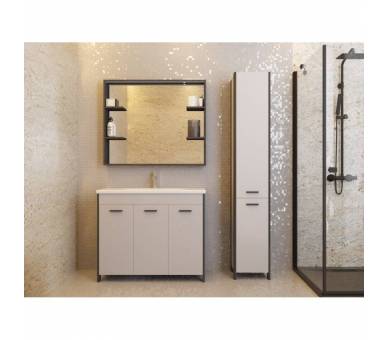 Зеркало JUVENTA BROOKLYN BrM-55 белое 850x550x120