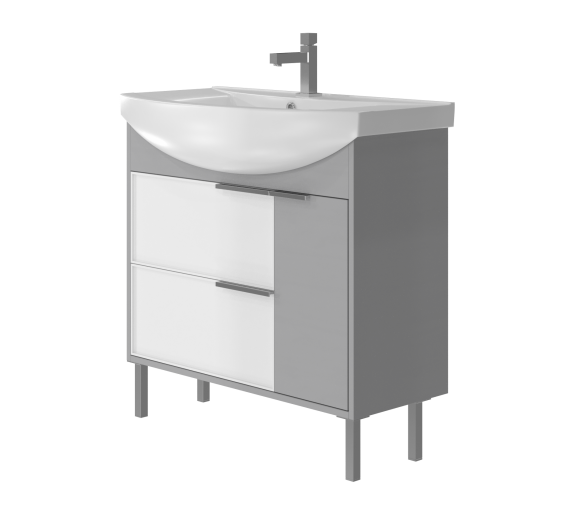 Тумба JUVENTA BROOKLYN Br-55 белая 830x550x455