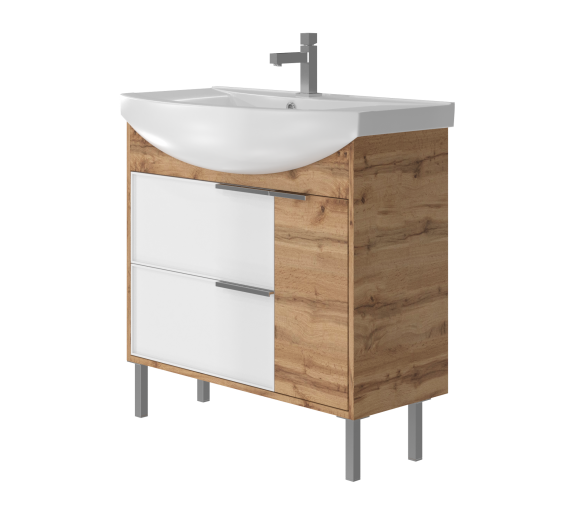 Тумба JUVENTA BROOKLYN Br-55 белая 830x550x455