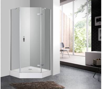 П'ятикутна душова кабіна EGER STEFANI 90x90 з піддоном
