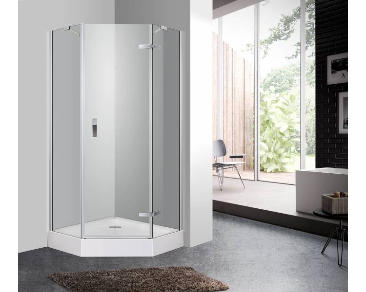 П'ятикутна душова кабіна EGER STEFANI 90x90 з піддоном
