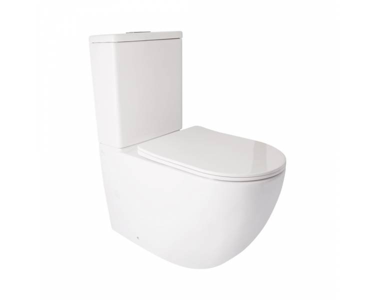 Компактний унітаз Qtap Jay Tornado з м'яким закритим сидінням QT07222176W