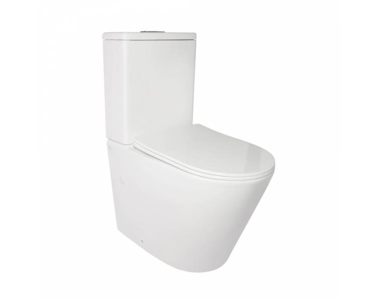Унитаз-компакт Qtap Stork безободковый с сиденьем Soft-close