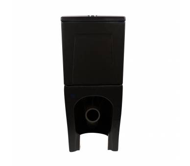 Черный унитаз-компакт Qtap Scorpio безободковый с сиденьем Soft-close