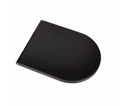 Черный унитаз-компакт Qtap Robin безободковый с сиденьем Soft-close