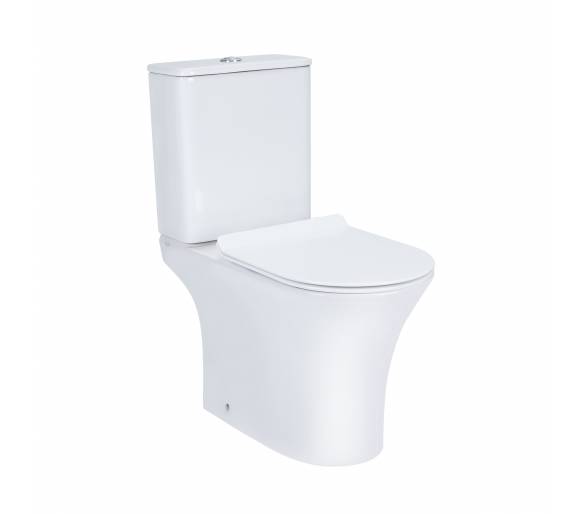 Унитаз-компакт Qtap Presto безободковый с сиденьем Soft-close