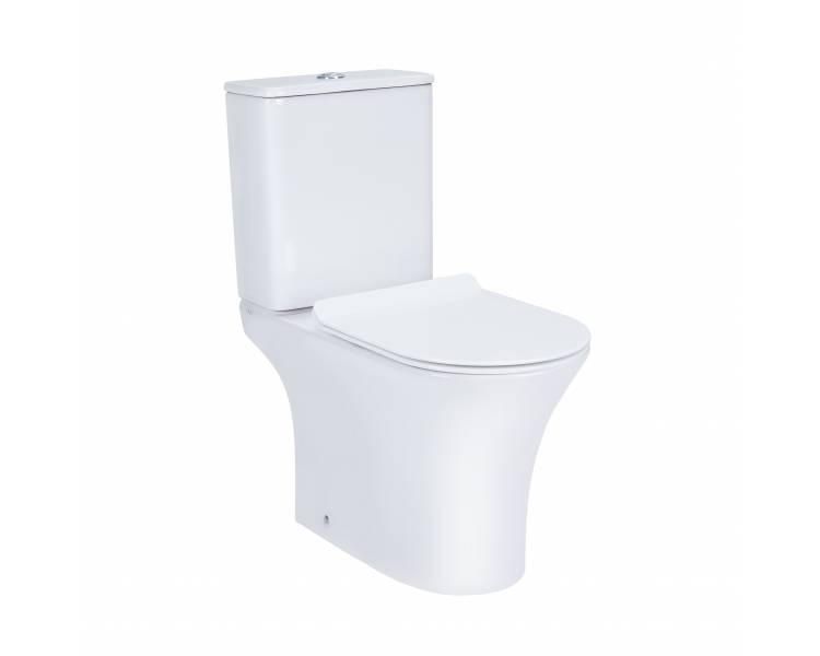 Унитаз-компакт Qtap Presto безободковый с сиденьем Soft-close