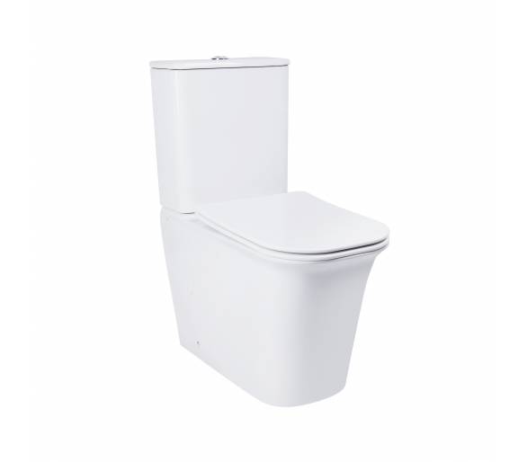 Унитаз-компакт Qtap Nando безободковый с сиденьем Soft-close QT12221222AW