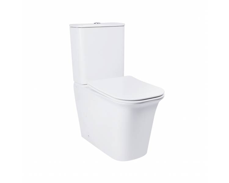 Унитаз-компакт Qtap Nando безободковый с сиденьем Soft-close QT12221222AW