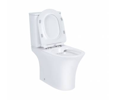 Унитаз-компакт Qtap Presto безободковый с сиденьем Soft-close
