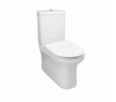 Унитаз-компакт Qtap Aquarius безободковый с сиденьем Soft-close