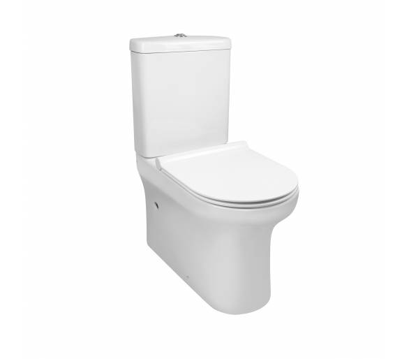 Qtap Унітаз без обода компактний з м'яким сидінням