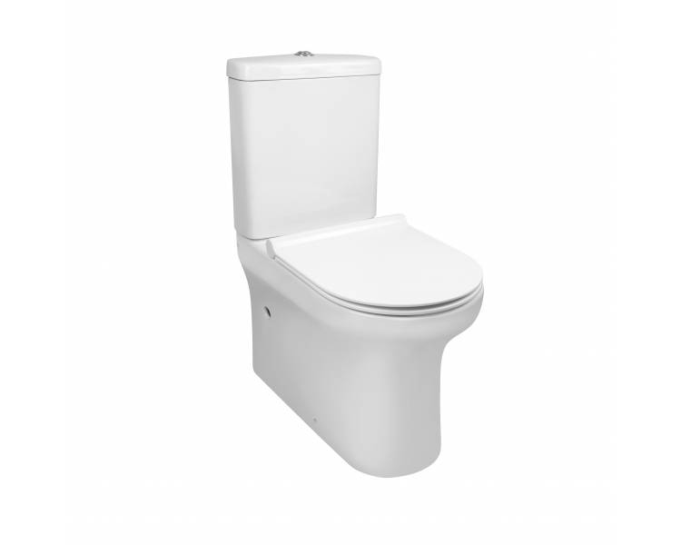 Унитаз-компакт Qtap Aquarius безободковый с сиденьем Soft-close