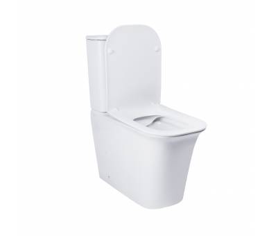 Унитаз-компакт Qtap Nando безободковый с сиденьем Soft-close QT12221222AW