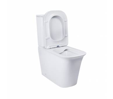 Унитаз-компакт Qtap Nando безободковый с сиденьем Soft-close QT12221222AW