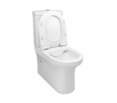 Унитаз-компакт Qtap Aquarius безободковый с сиденьем Soft-close