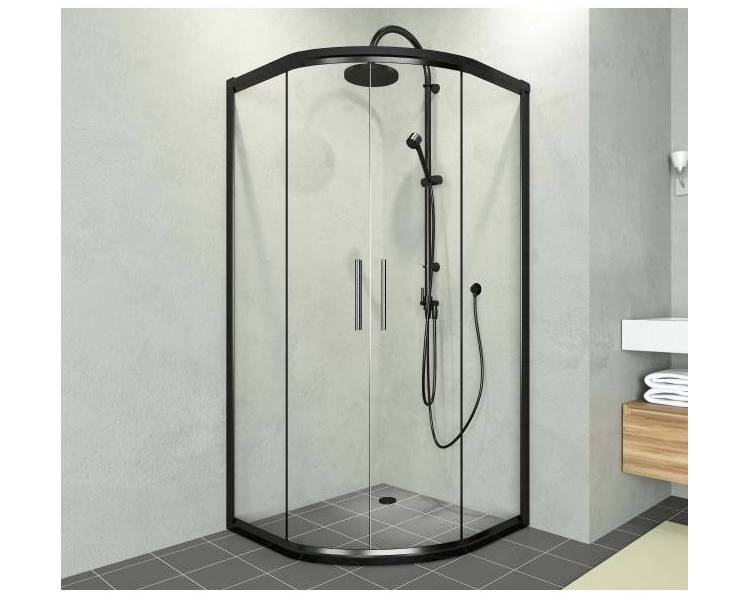 Душова кабіна Veronis Alonza Black 90x90x190 без піддону
