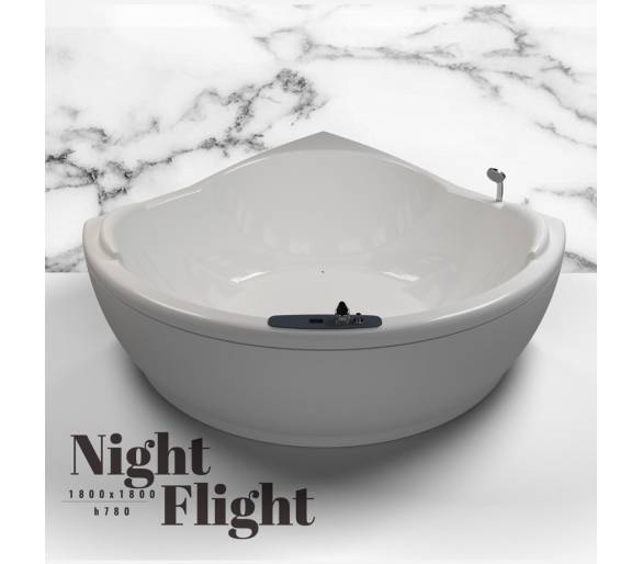 Акриловая ванна WGT Night Flight угловая 180*180 Easy