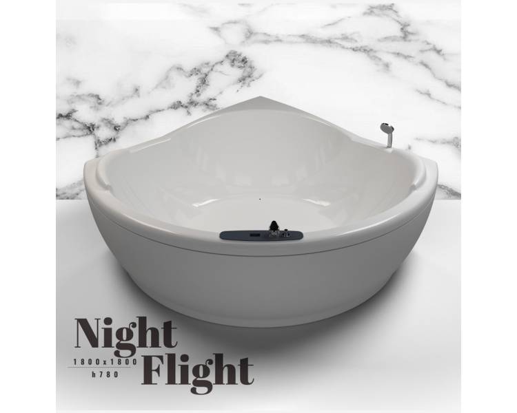 Акриловая ванна WGT Night Flight угловая 180*180 Easy