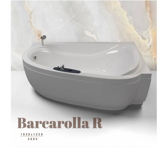 Акрилова ванна WGT Barcarolla R права асиметрична 183*125 Легко
