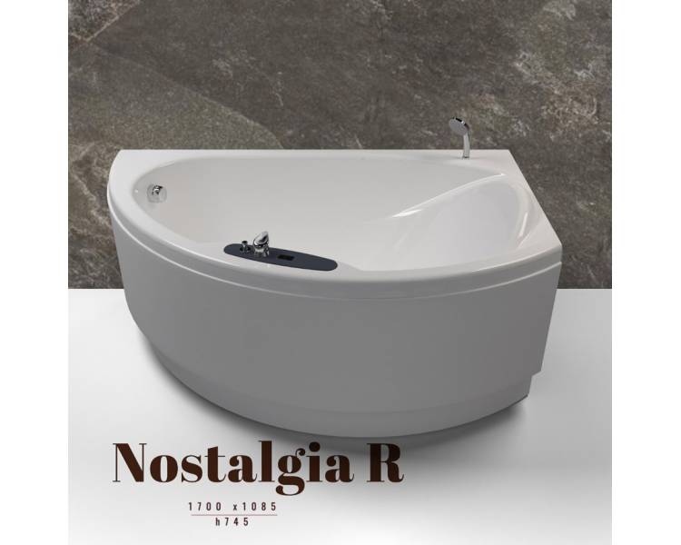 Акриловая ванна WGT Nostalgia R правая асимметричная 170*109 Easy
