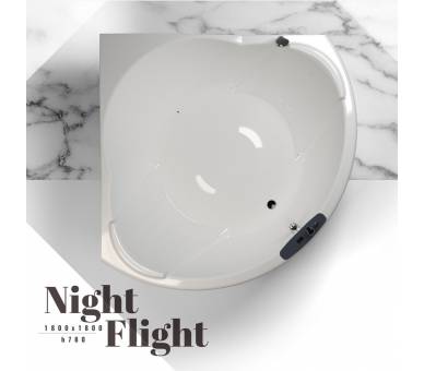 Гидроаэромассажная ванна WGT Night Flight угловая 180x180 Hydro Aero