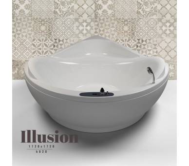 Гидроаэромассажная ванна WGT Illusion угловая 172x172 Hydro Aero