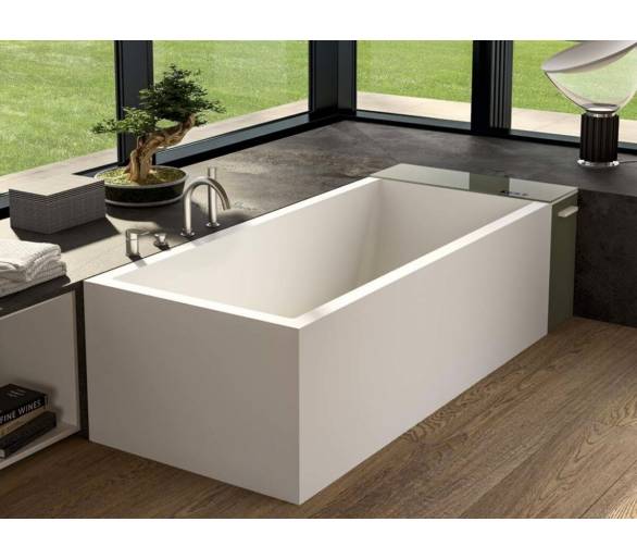 Аэромассажная ванна из искусственного камня Albatros Modula Wall 202x85 в угол