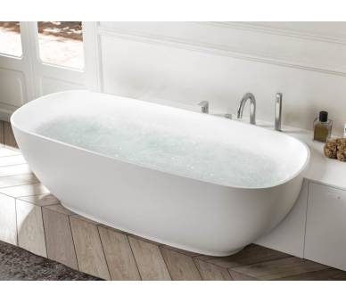 Аэромассажная ванна из искусственного камня Albatros Ethos Wall 196x87