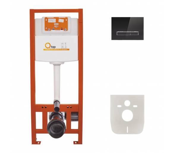 Набор инсталляция 4 в 1 Qtap Nest ST с линейной панелью смыва QT0133M425V1107GB