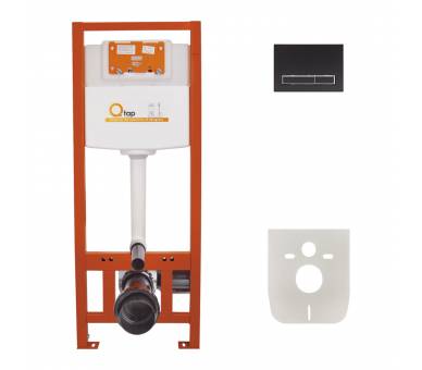 Набор инсталляция 4в1 Qtap Nest ST с линейной панелью смыва QT0133M425M08V1091MB