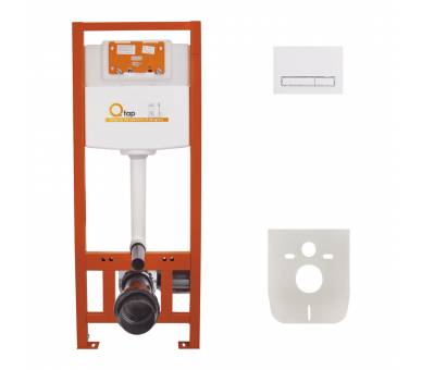 Набор инсталляция 4 в 1 Qtap Nest ST с линейной панелью смыва QT0133M425M08V1384W