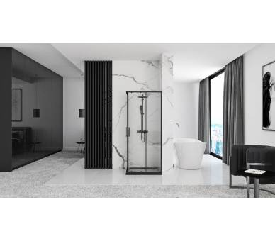 Душевая кабина REA PUNTO 80X80 черный