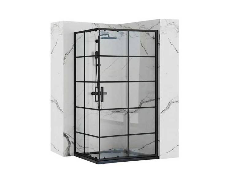 Душова кабіна REA CONCEPT 100X80 чорного кольору