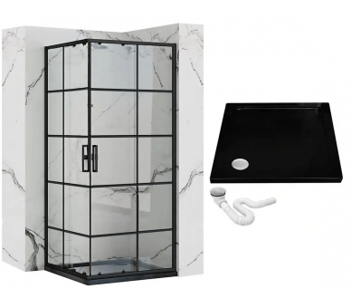Душевая кабина REA CONCEPT 80X80 черный