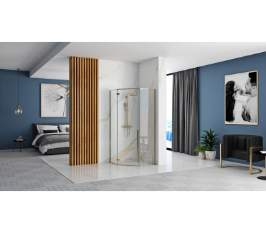 Душова кабіна REA DIAMOND золотом GOLD 90X90