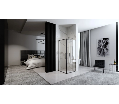 Душова кабіна REA ABRA BLACK MAT 90x90 чорний