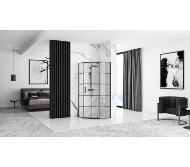 Душевая кабина REA HEX BLACK 80X80 черный