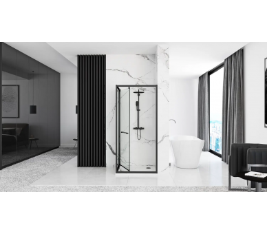 Душевая кабина REA SPACE IN BLACK 100X80 черный