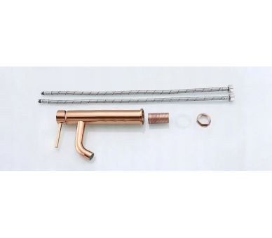 Кран для раковини REA LUNGO ROSE GOLD піднявся золотом високо