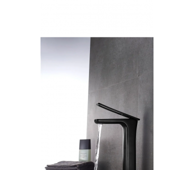 Кран для раковини (умивальник) REA SOHO BLACK HIGH black high